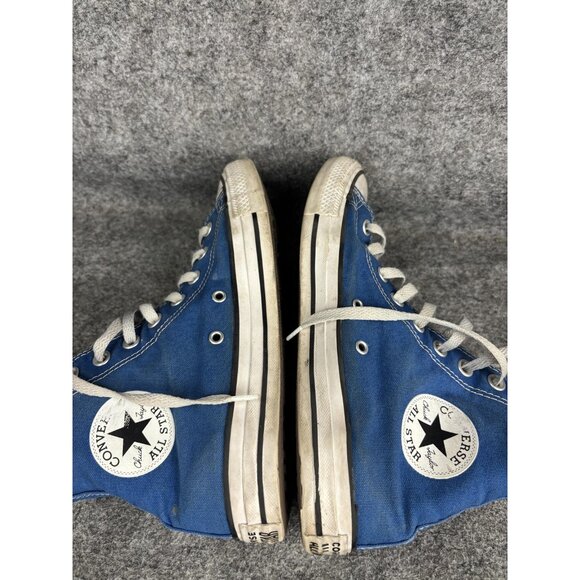 Converse Chuck Taylor All Star Shoes Mens Size 7 Blue High Top Canvas Sneakers - Picture 6 of 7